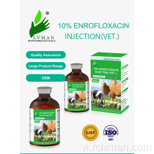 Chỉ tiêm 10%enrofloxacin khi sử dụng động vật